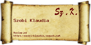 Szobi Klaudia névjegykártya